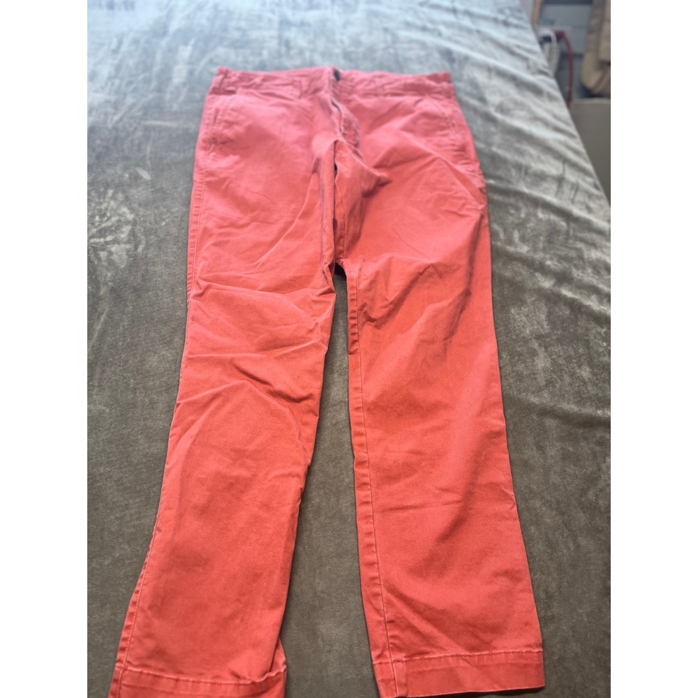 GAP Slim Fit Mens Pants Size 36x30 Coral‎ Salmon Colored Chinos Casual Trousers